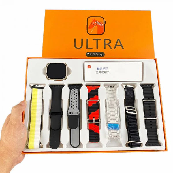 Ultra 7 in 1 Smart Watch | 7 Pairs of Straps - My Store