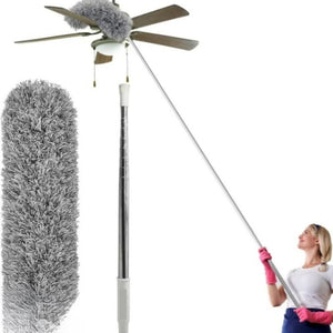 Extendable Microfiber Duster with Long Telescopic Handle | Long Reach, Bendable Head, Washable Fan & Ceiling Cleaner - My Store