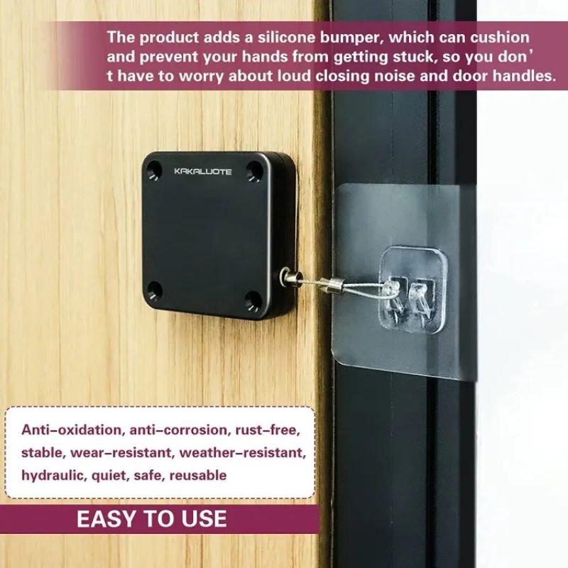 Portable Automatic Door Closer –|Punch-Free, Self-Closing with Pull Force - My Store