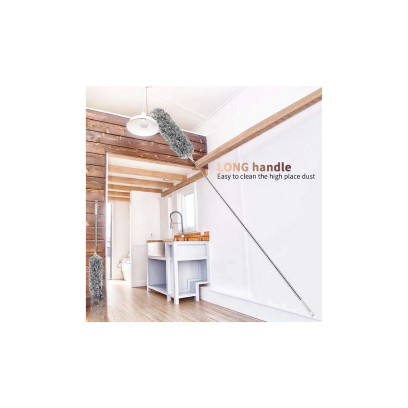 Extendable Microfiber Duster with Long Telescopic Handle | Long Reach, Bendable Head, Washable Fan & Ceiling Cleaner - My Store