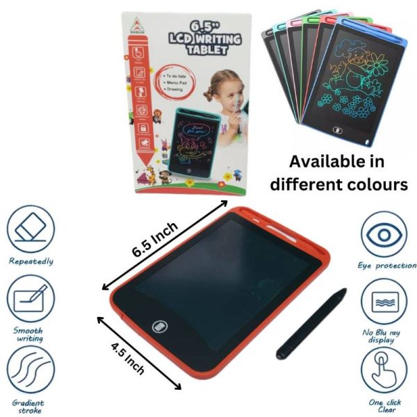 6.5-Inch Multi-Color LCD Electronic Writing Tablet | Premium Quality | Random Colors - My Store