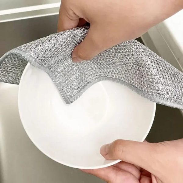10 Dish Washing Cleaning Cloth | Metal Wire Dish Cleaning Cloth | Durable, Scratch-Free Scrubbing for Kitchen Surfaces - My Store