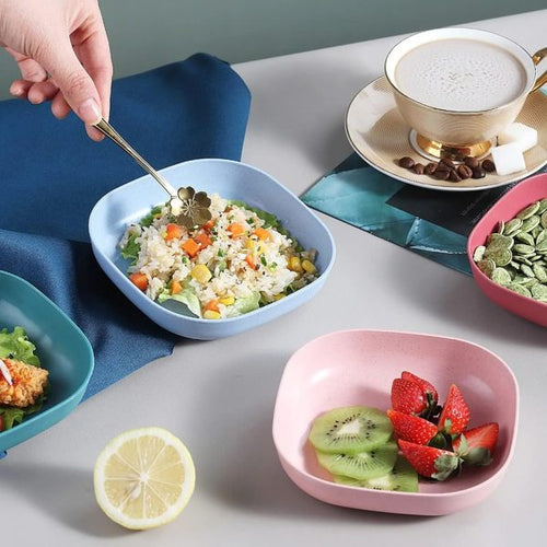 Pack of 2 | 10-Piece Multi-Function Spit Bone Plate Set + 2-in-1 Dumpling & Samosa Maker | Premium Food-Grade Kitchen Set (Random Color) - My Store